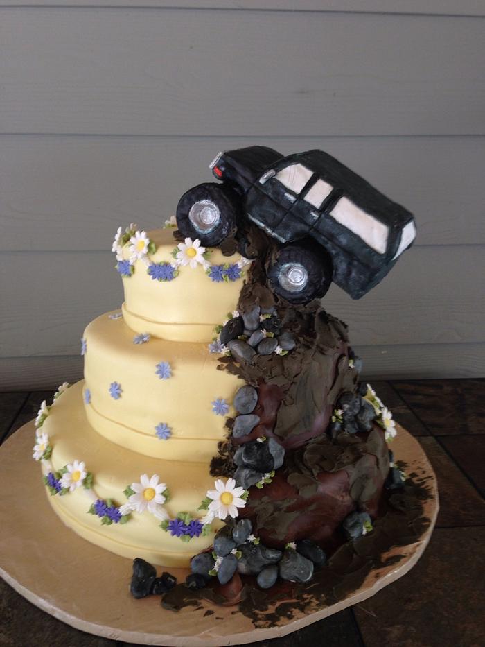 Country girl wedding cake