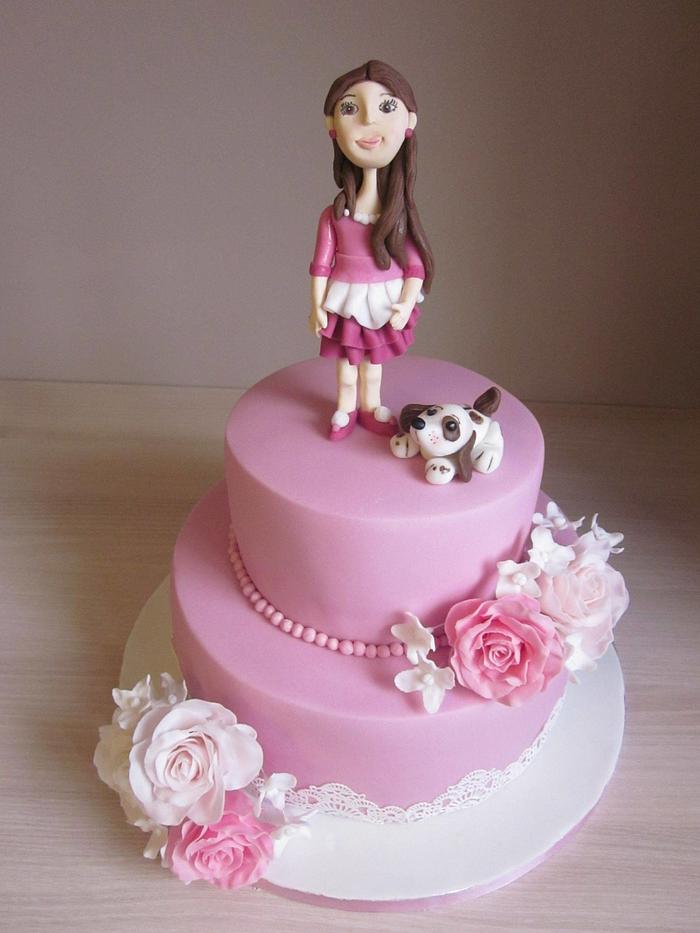 Cake in pink colours