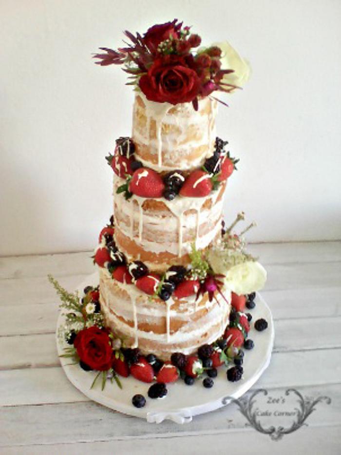 Nake Wedding cake
