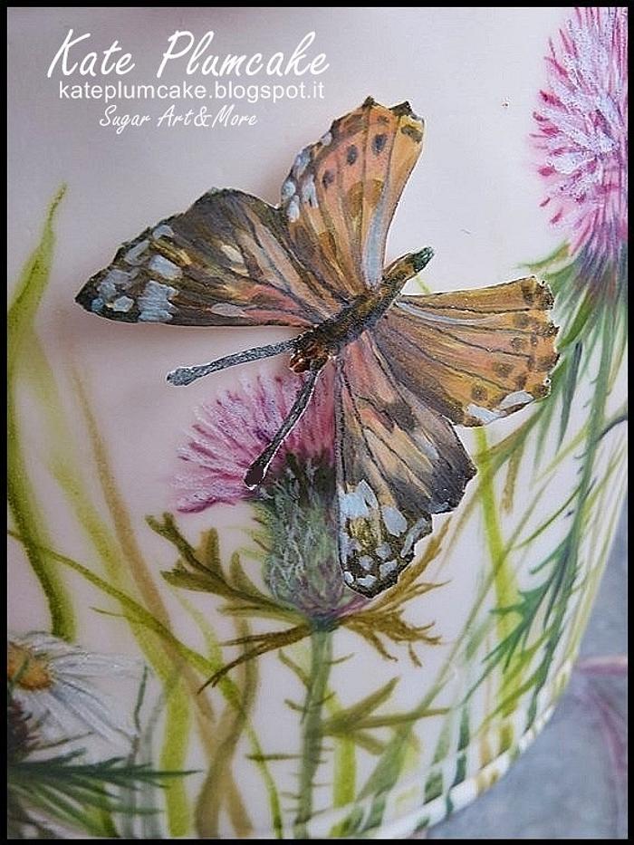 Butterfly hand painted