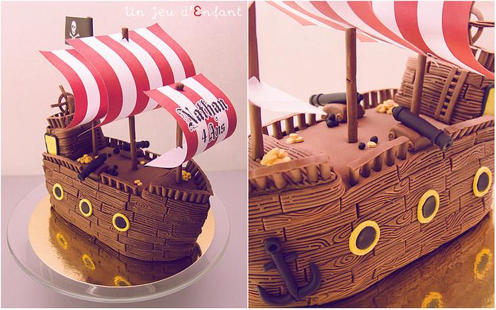 Pirate's boat cake