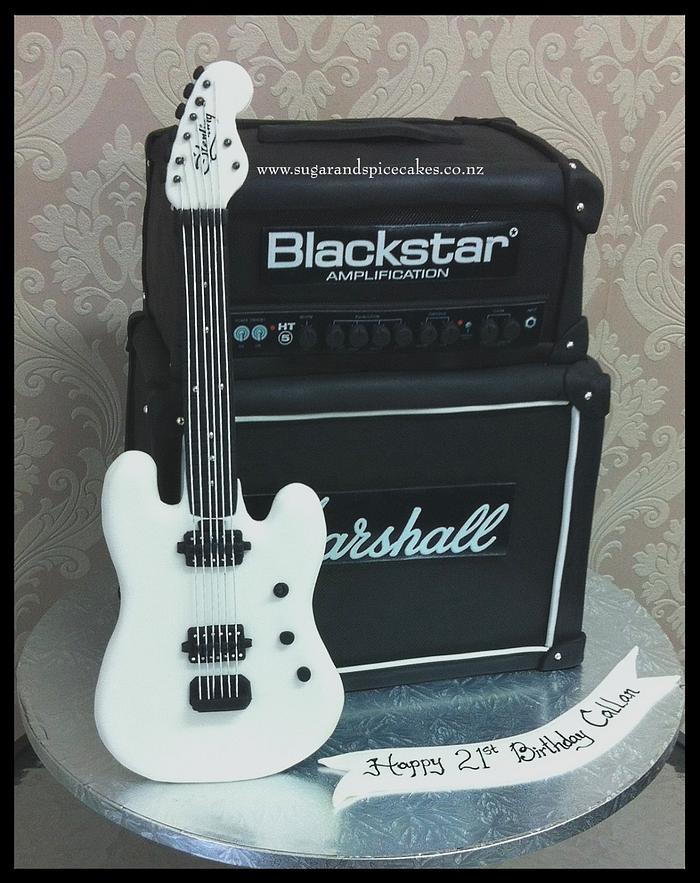 Guitar and Amp Cake