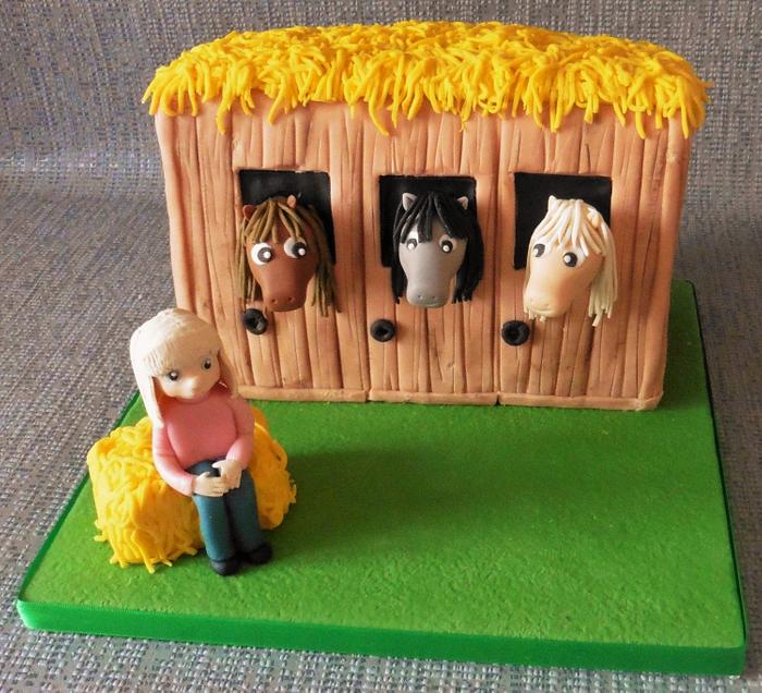 Pony stables cake