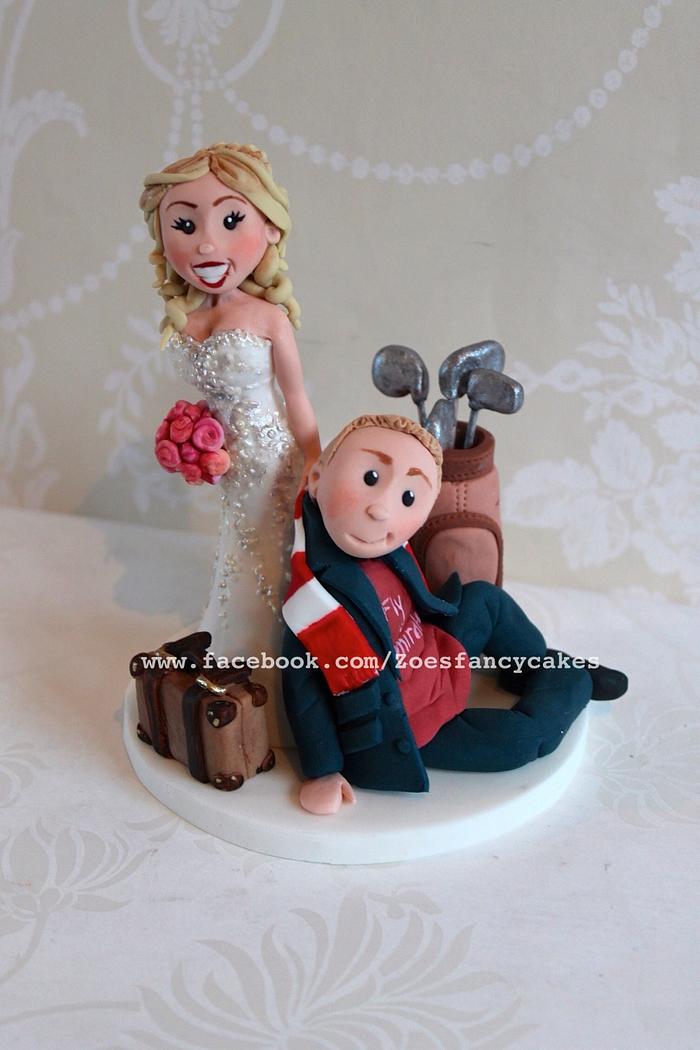 Bride and Groom cake topper 
