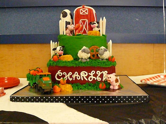 Farm birthday cake