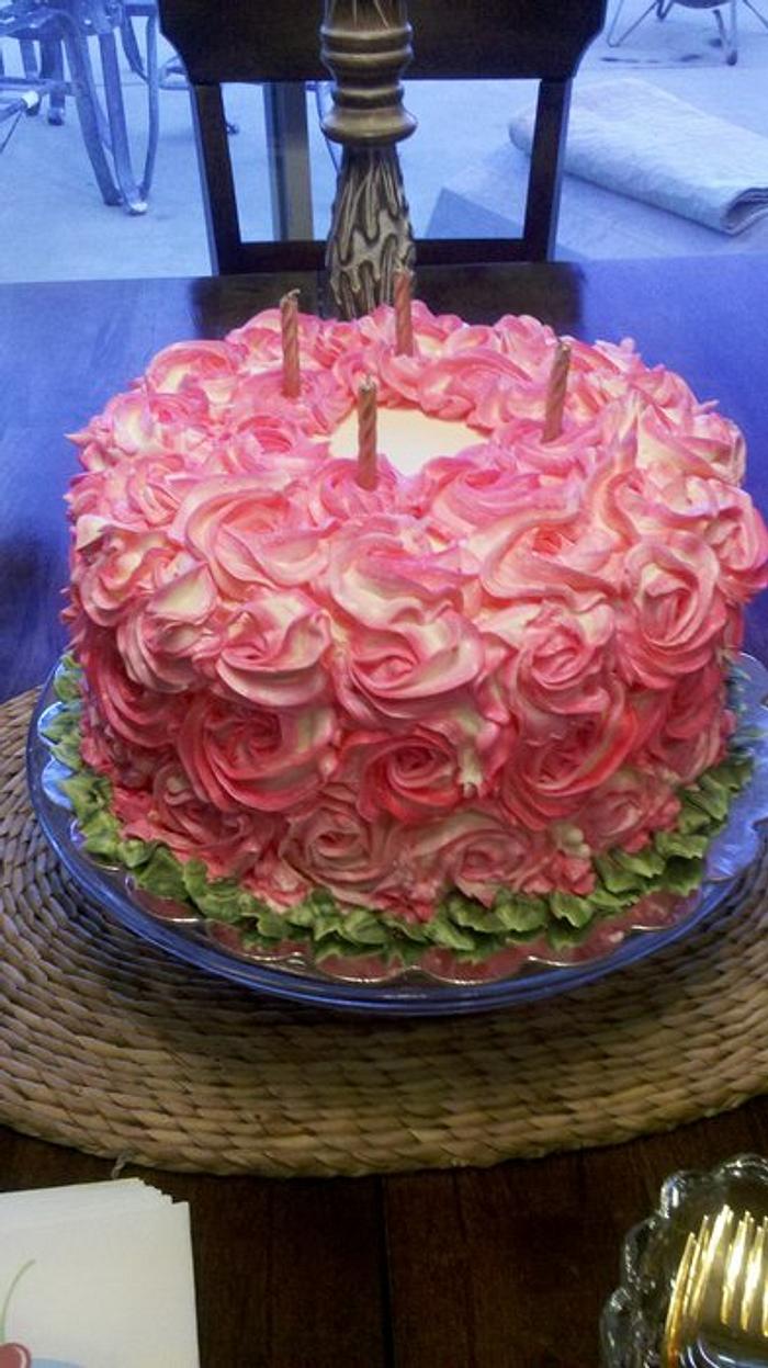 Ribbon Rose Cake