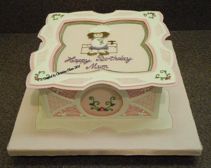 Royal iced panel cake