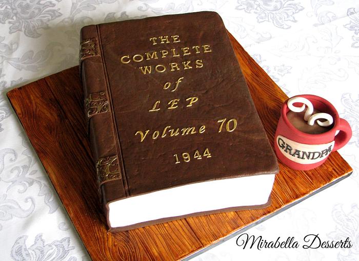 Vintage book cake
