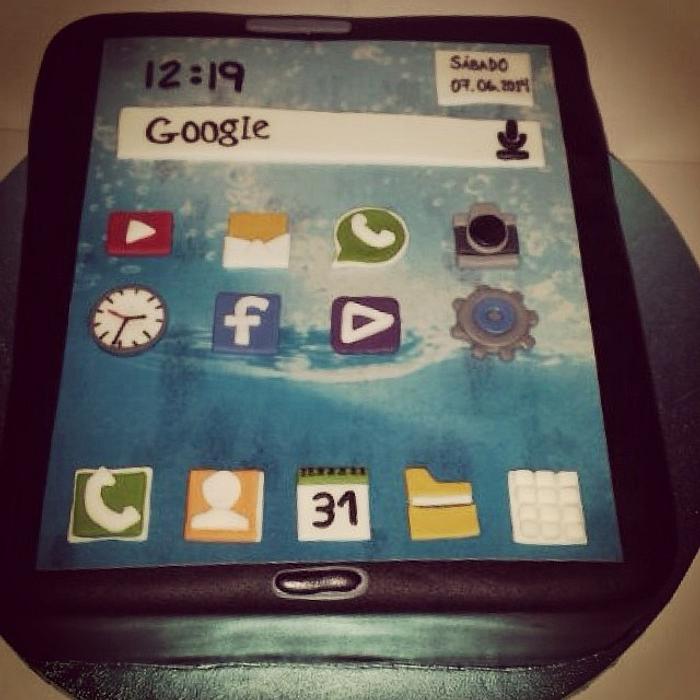 samsung tablet cake