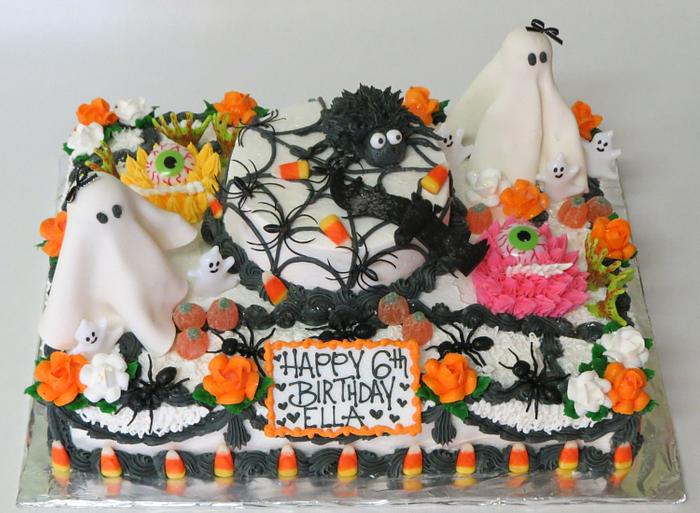 Halloween-themed birthday cake!
