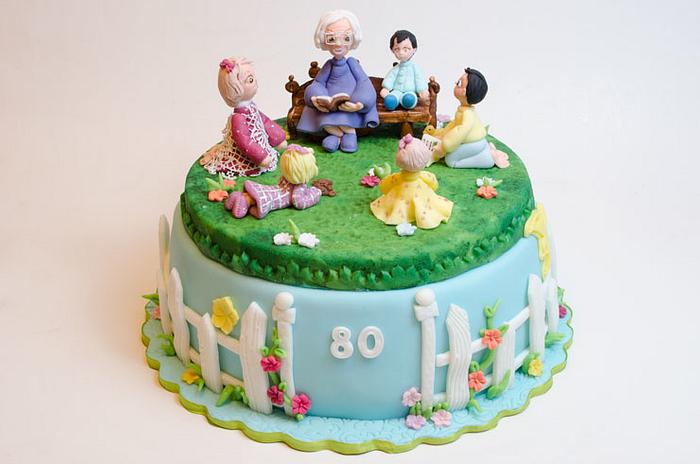 80th anniversary cake