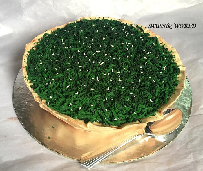 Crackling Spinach Cake 