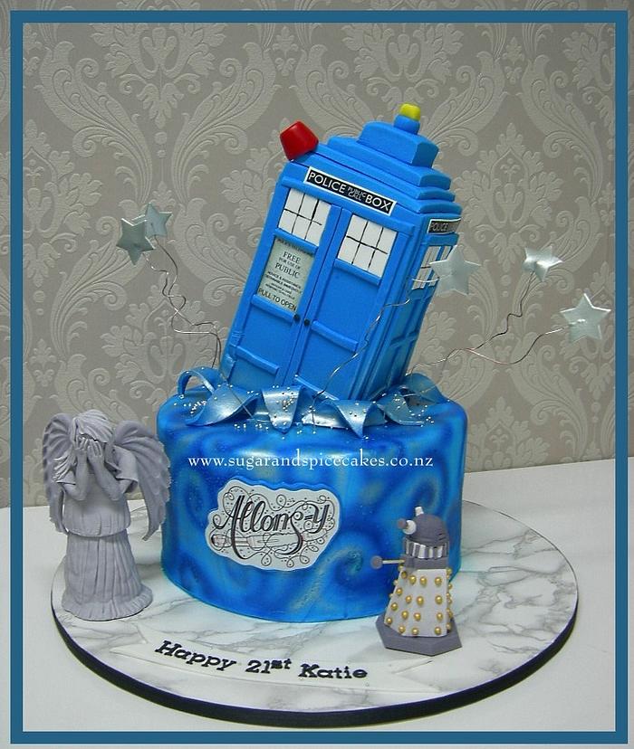"Allons-y" - A Dr. Who Cake