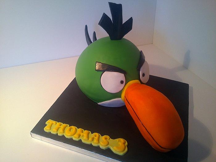 Green Angry Bird Cake