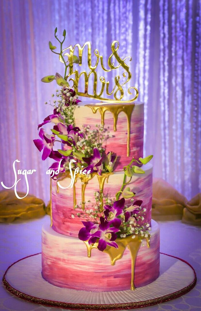 Wedding reception cake