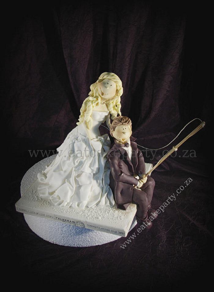 Bride and Groom 3D cake