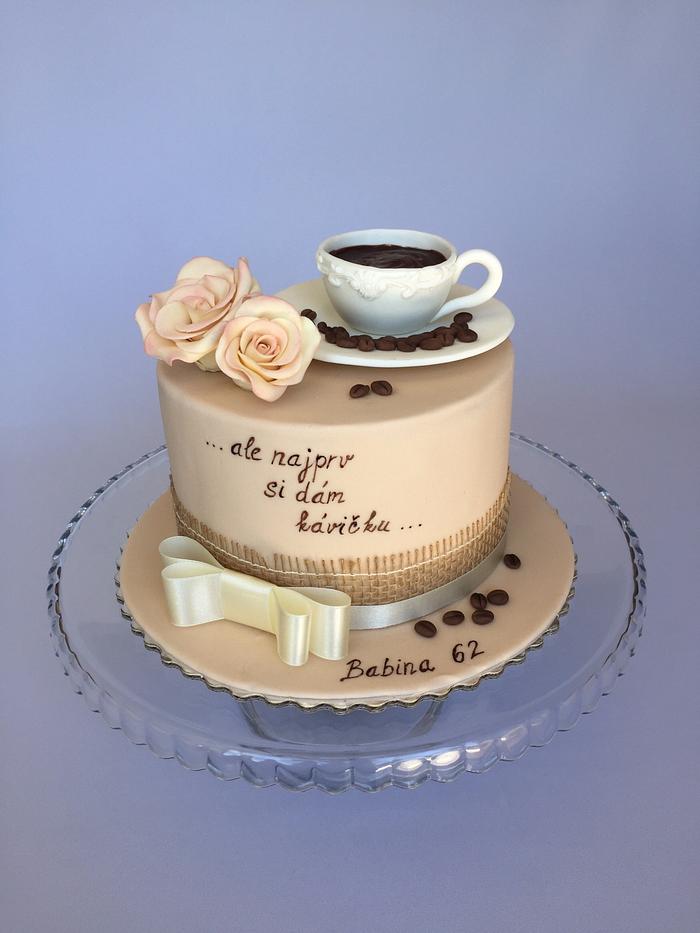 Coffee birthday cake 