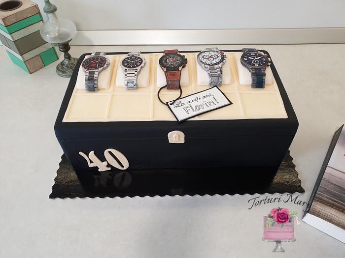 Watch collection cake.