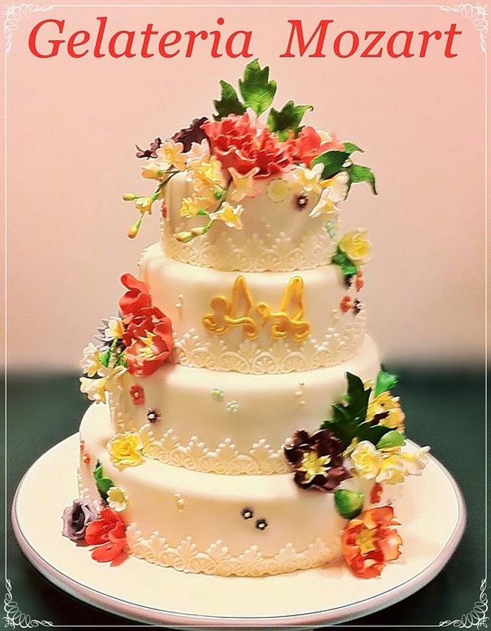 colorfull wedding cake