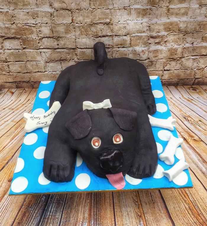 Cute doggy cake.
