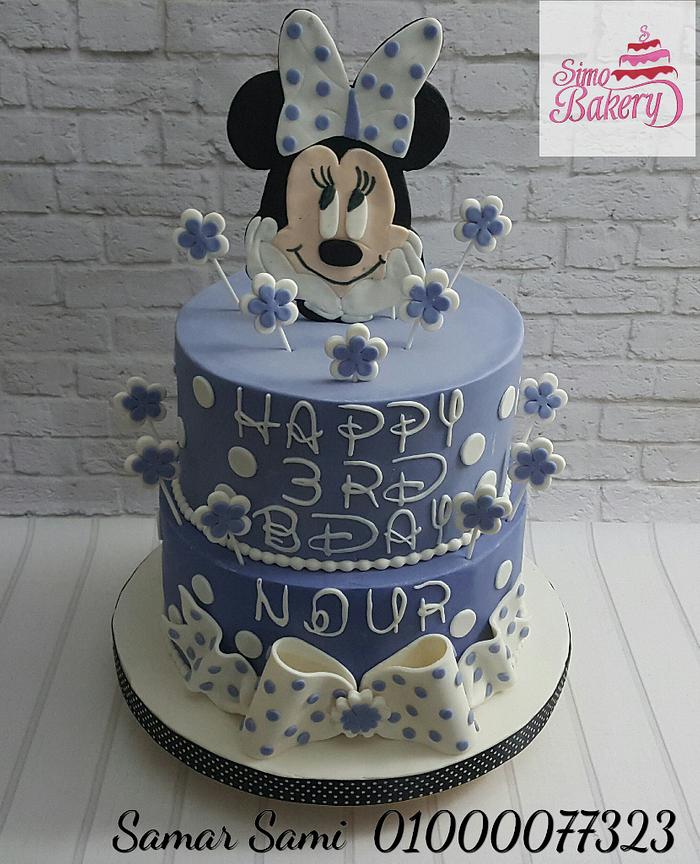 Purple Minnie Mouse Cake