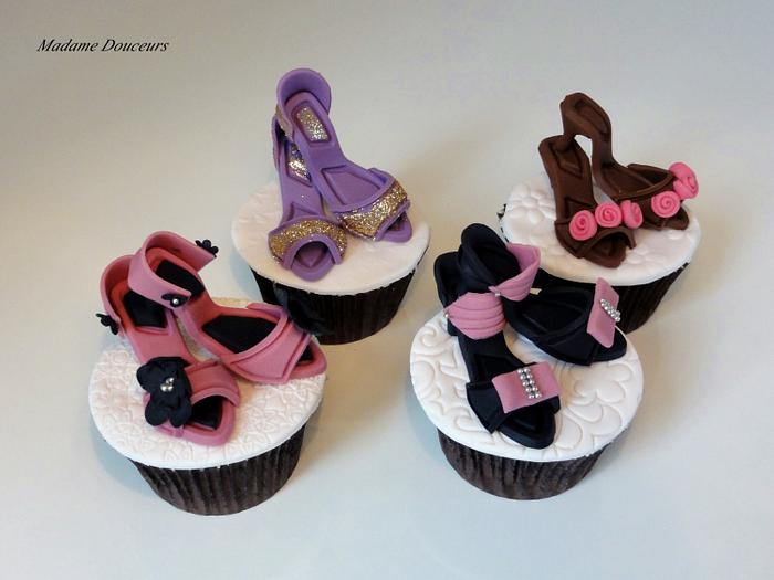 Shoe cupcakes