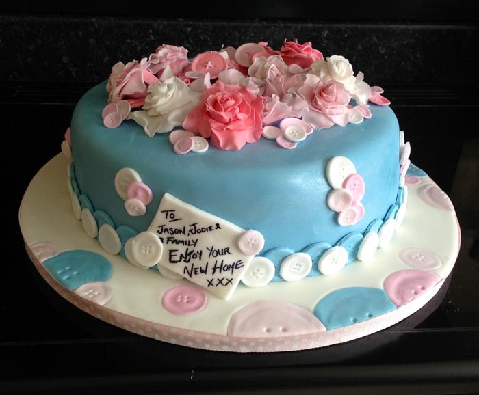 Cath Kidston themed 'New Home' Cake
