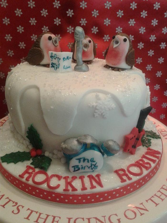 "Rockin Robin" Christmas cake