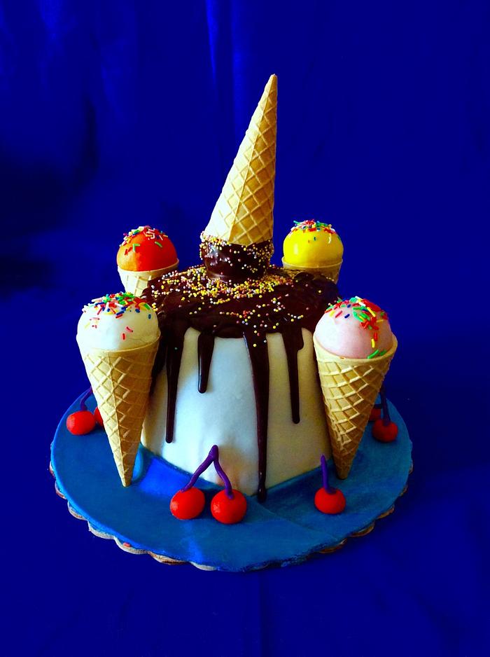 Ice cream cone cake