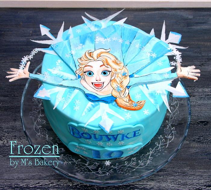 Handpainted Frozen Cake