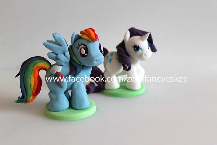 My little pony cake toppers