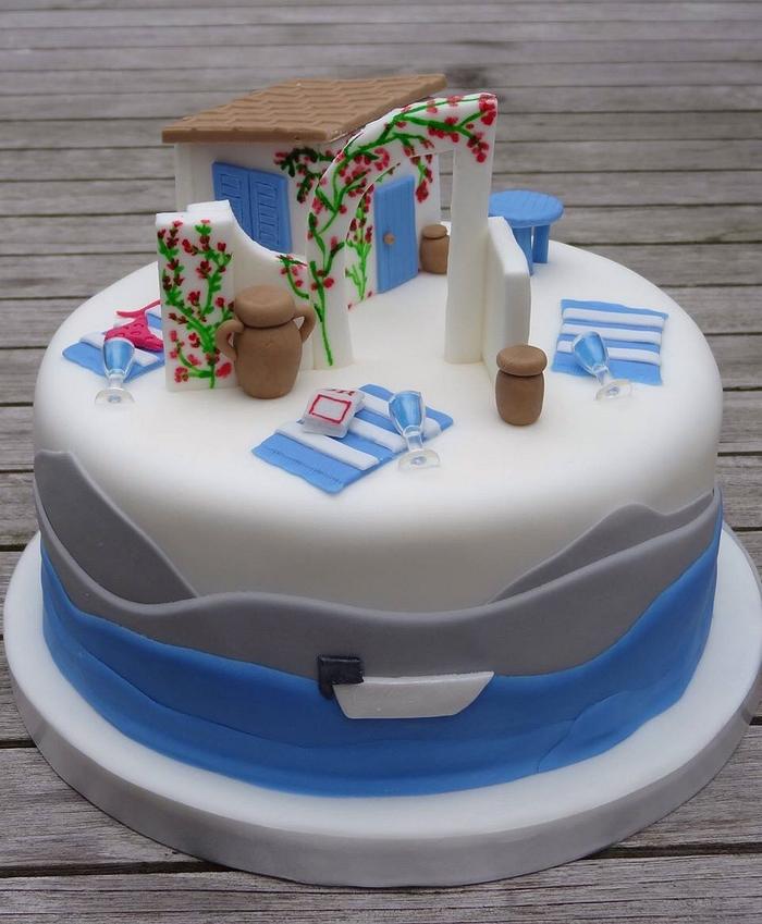 Greek island cake