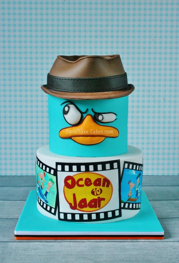 Phineas and Ferb & Perry the platypus cake