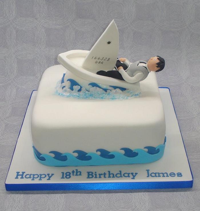 Lazer sailing cake