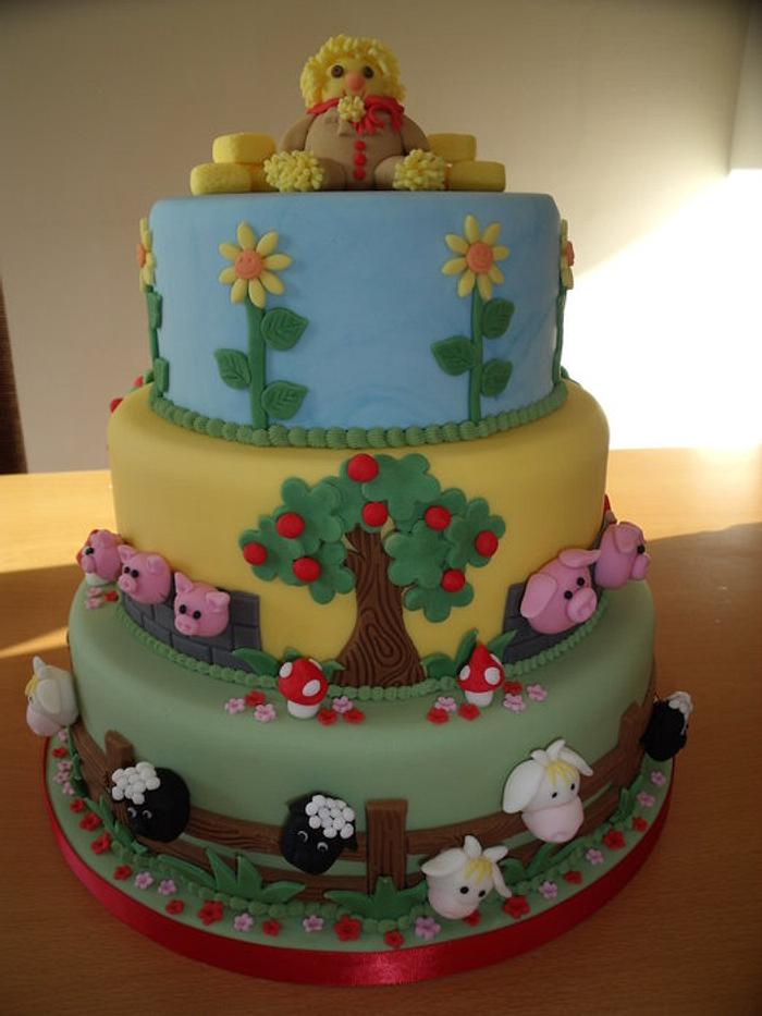 farm yard cake