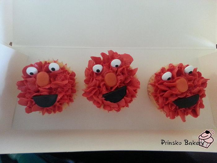 Elmo cupcakes