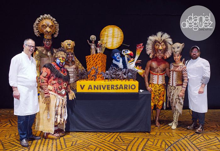 V Aniversary of the Lionking Musical Cake at Madrid