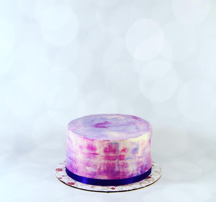 Purple watercolor cake