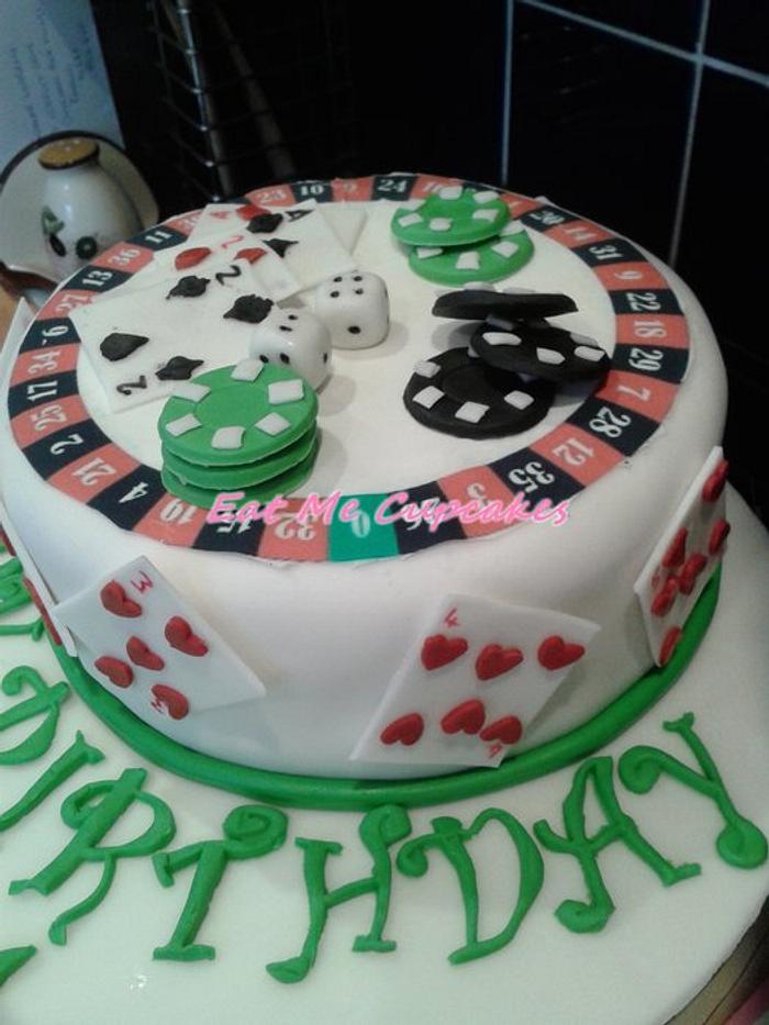 Casino-numbers-black/white-hearts & flowers-babys crib-buttercream roses