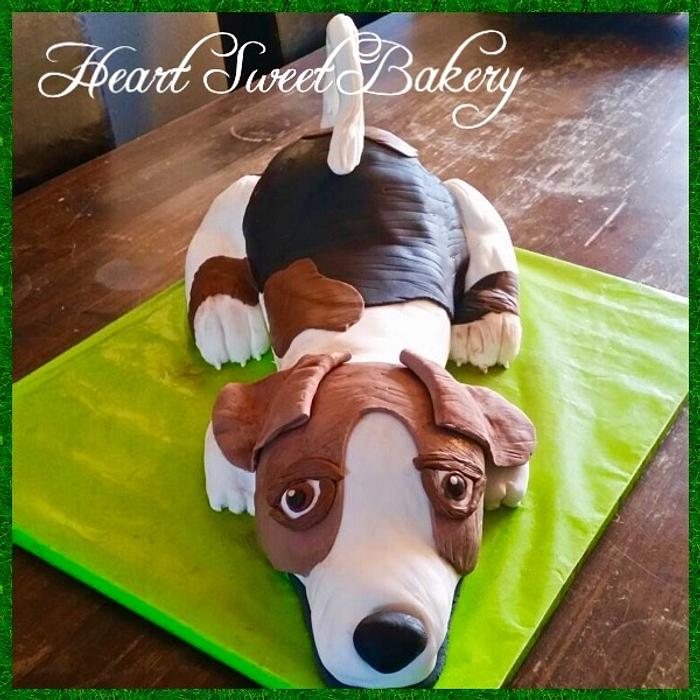 Beagle cake 3D 