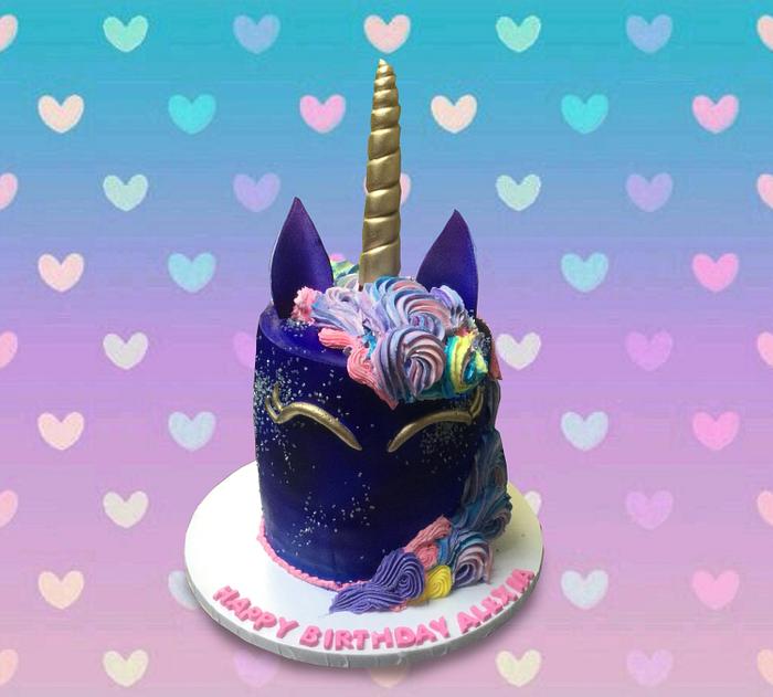 Dark Unicorn Cake
