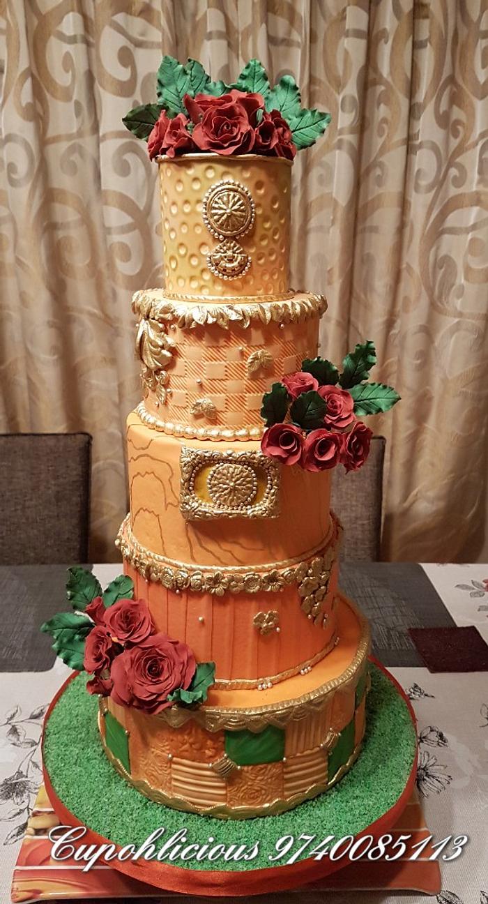 Modern Indian Wedding Cake 