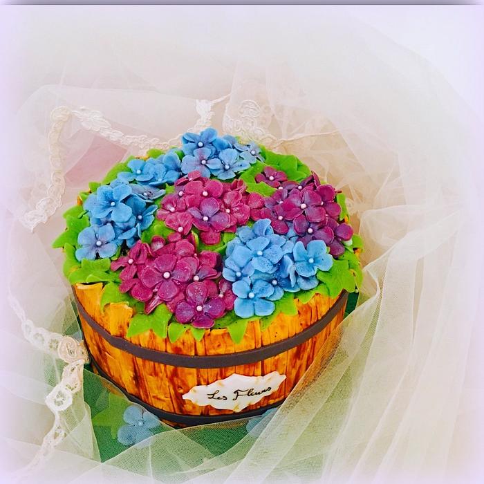 Wooden Flowerbox cake