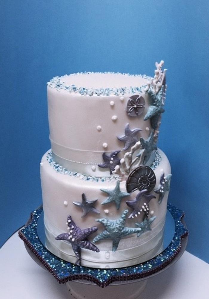 Starfish wedding cake