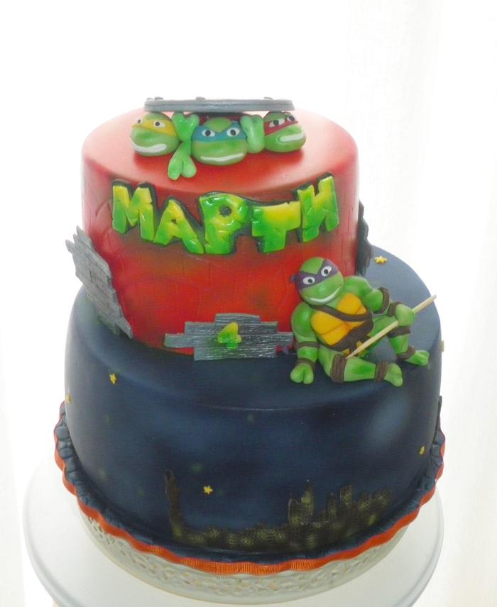 ninja turtles birthday cake