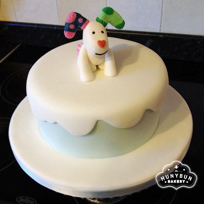 Snow Dog Christmas Cake