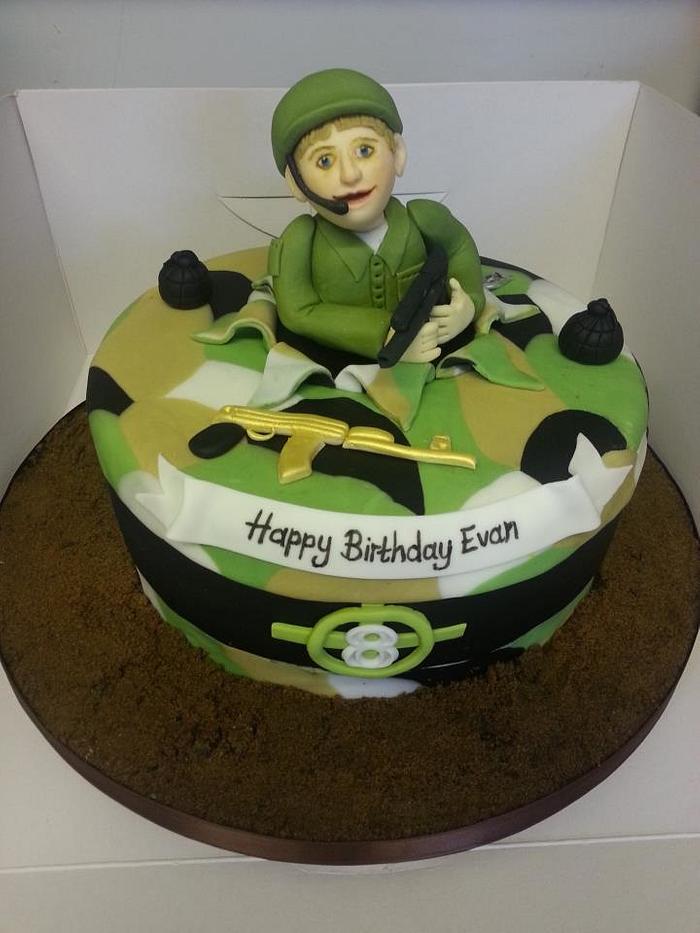 Military themed cake