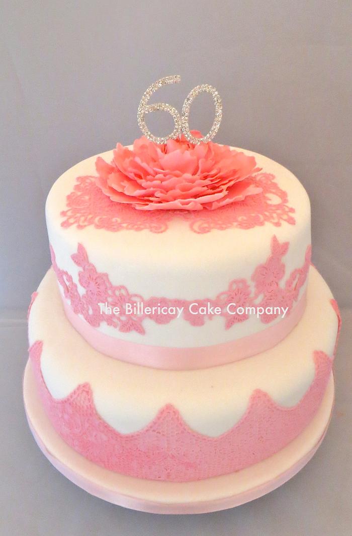 Pink lace cake