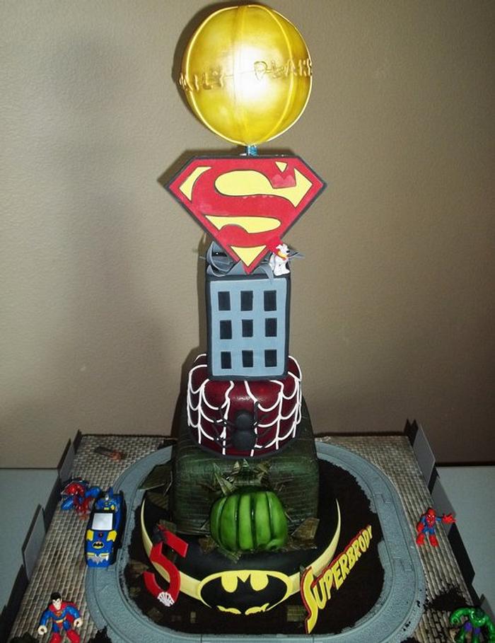 Super Hero Cake over 3' tall