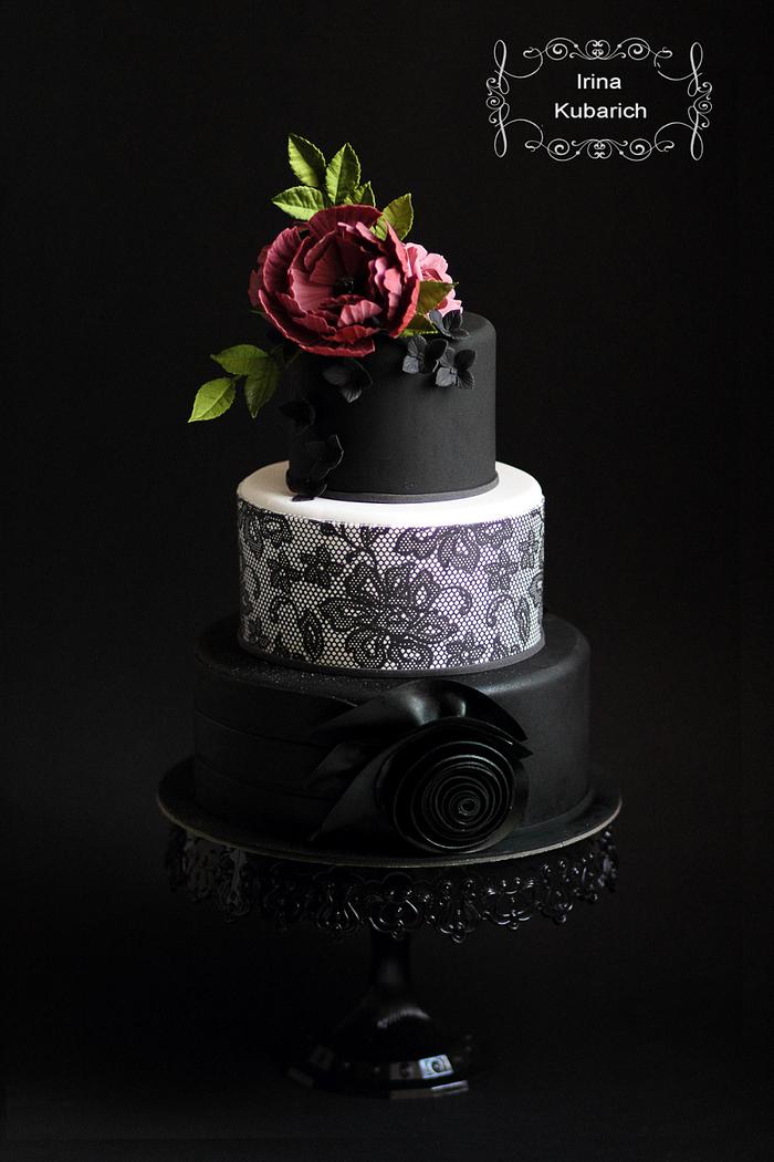 Black wedding cake!
